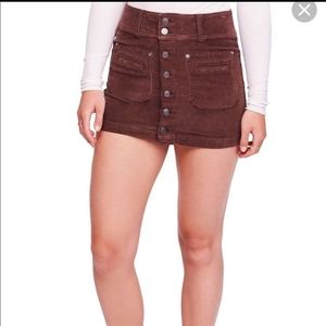 We The Free Free People Joanie Cord Skirt 24